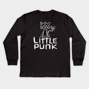 Little Punk Cat Kids Long Sleeve T-Shirt